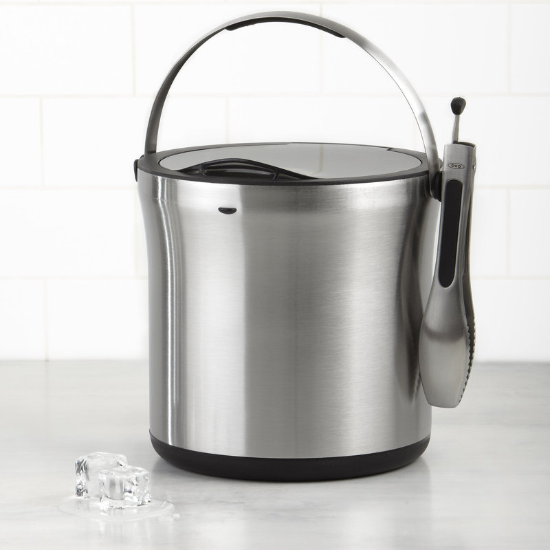 OXO SteeL Ice Bucket and Tong Set & Reviews Wayfair